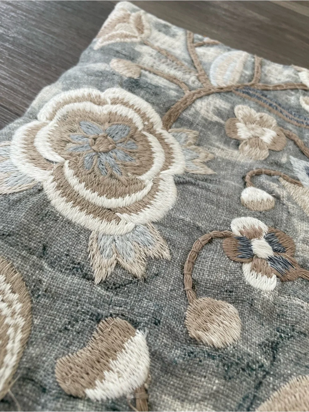 Pottery Barn Sonya Embroidered Floral Pillow Covers lot of 2